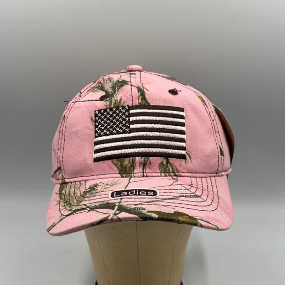 Realtree Accessories - Realtree APC Pink Camo American Flag Hat Ladies Fit Outdoor Cap Baseball Hat NWT